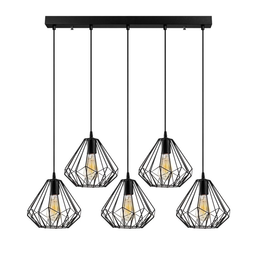 Luster na lanku DIAMOND 5xE27/100W/230V