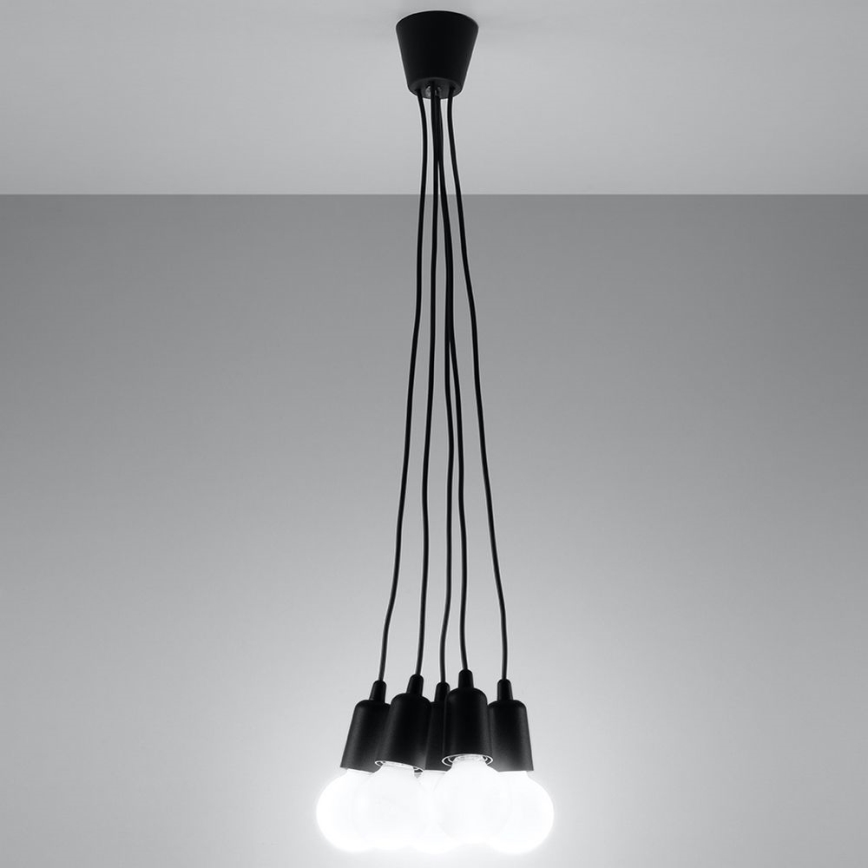 Luster na lanku DIEGO 5xE27/60W/230V