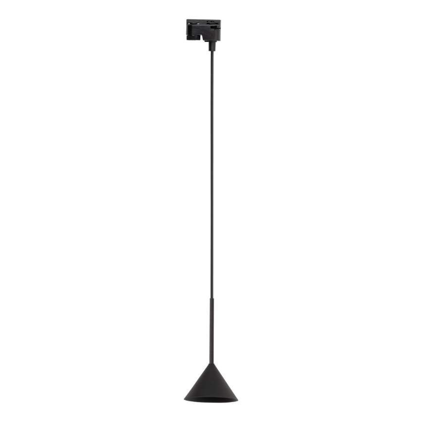 Luster na lanku do 1-fázového lištového systému CONO MINI 1xGU10/10W/230V čierna