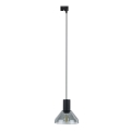 Luster na lanku do 1-fázového lištového systému NEO 1xE27/15W/230V čierna/dymová čierna