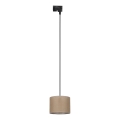 Luster na lanku do 1-fázového lištového systému TRACER 1xE27/15W/230V pr. 20 cm čierna/hnedá