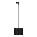 Luster na lanku do 1-fázového lištového systému TRACER 1xE27/15W/230V pr. 30 cm čierna
