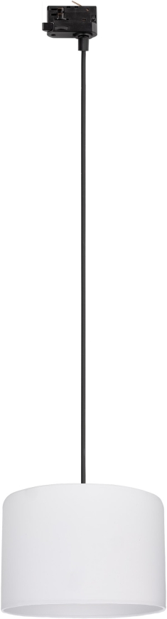 Luster na lanku do 3-fázového lištového systému TRACER 1xE27/15W/230V pr. 30 cm čierna/biela