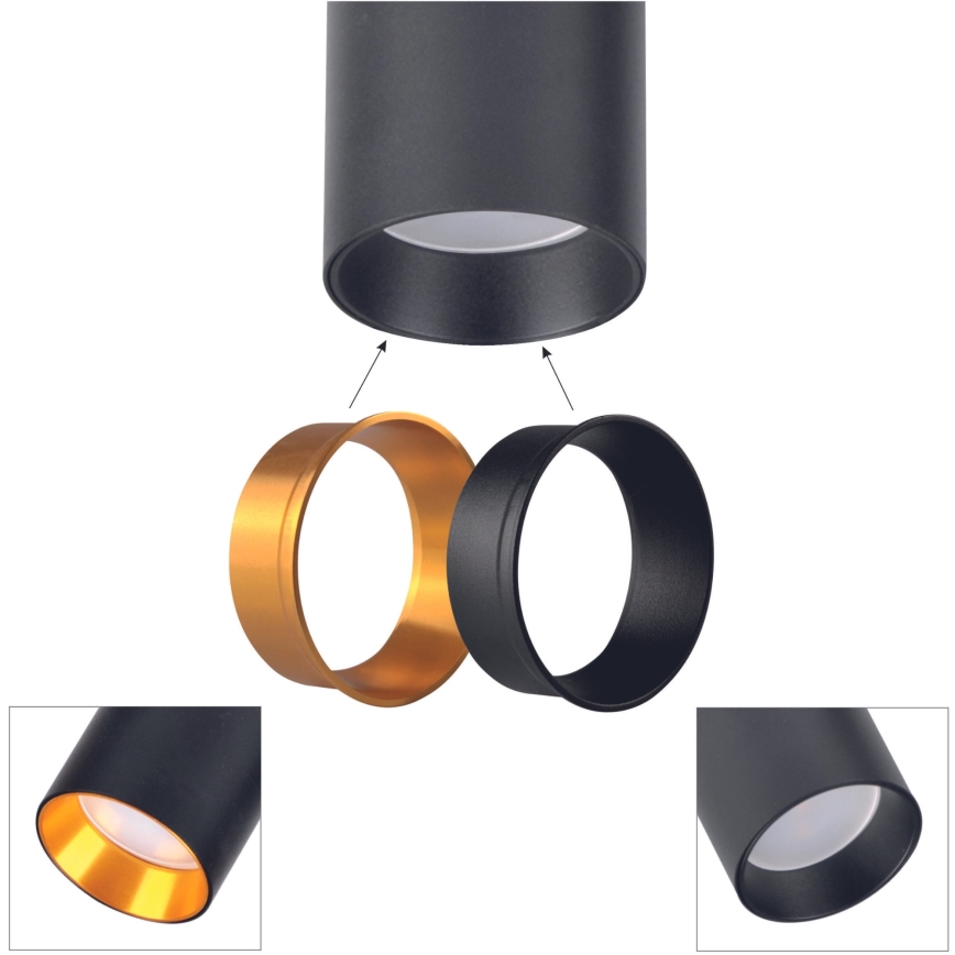 Luster na lanku do lištového systému MARIBEL 3xGU10/10W/230V + 1 m lištový systém čierna