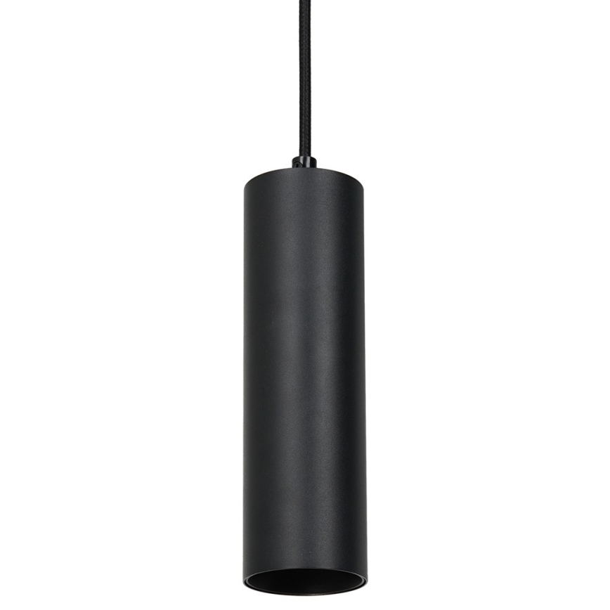 Luster na lanku do lištového systému PIPE 1xGU10/25W/230V čierna