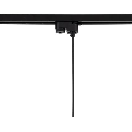 Luster na lanku do 1-fázového lištového systému TRACER 1xE27/15W/230V pr. 20 cm čierna/biela