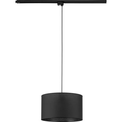Luster na lanku do 1-fázového lištového systému TRACER 1xE27/15W/230V pr. 38 cm čierna