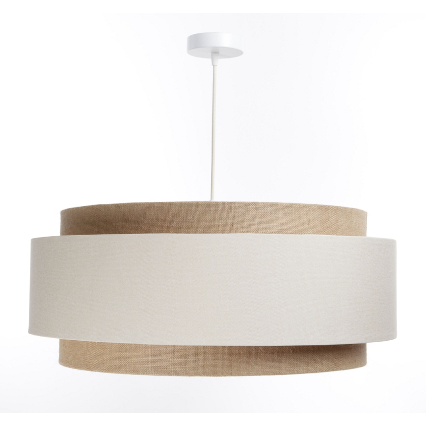 Luster na lanku DOBLO 1xE27/60W/230V krémová/béžová