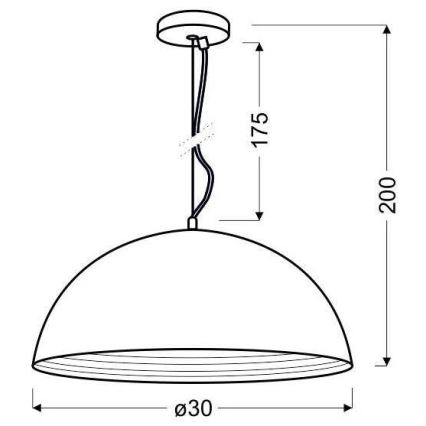 Luster na lanku DORADA 1xE27/60W/230V