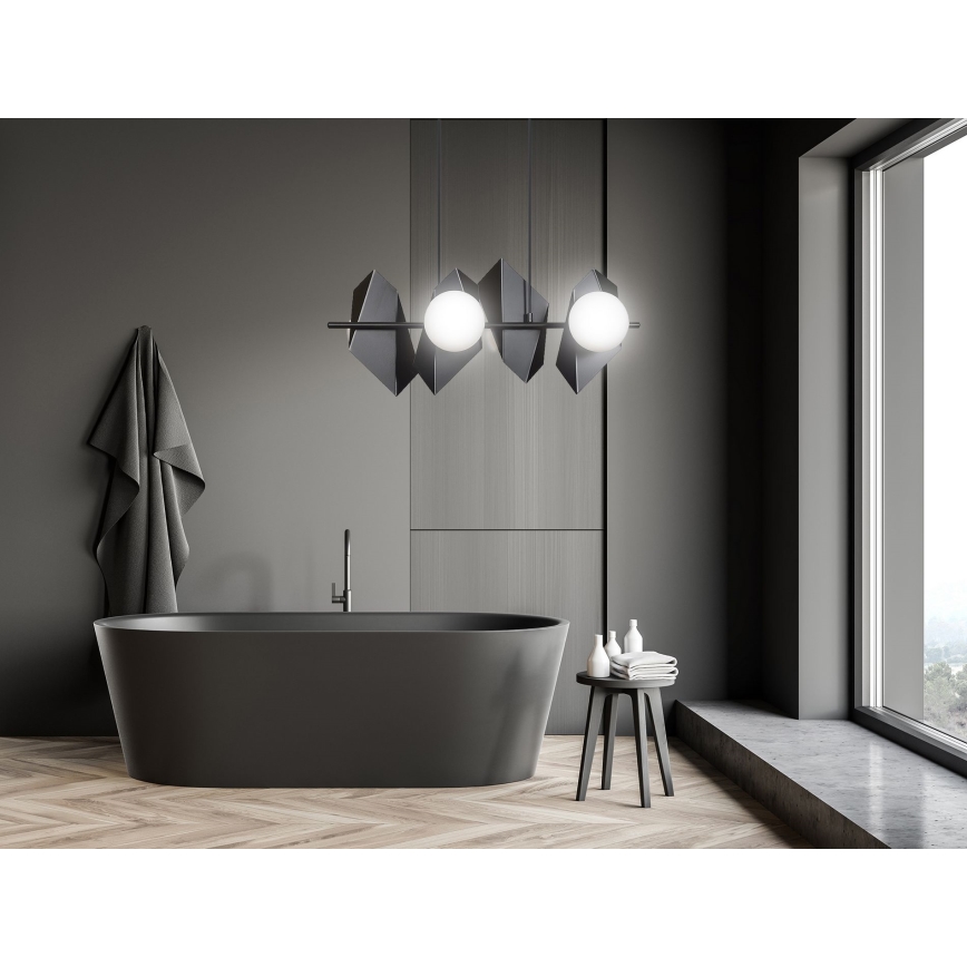 Luster na lanku DRIFTON 4xE14/10W/230V čierna