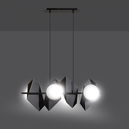 Luster na lanku DRIFTON 4xE14/10W/230V čierna