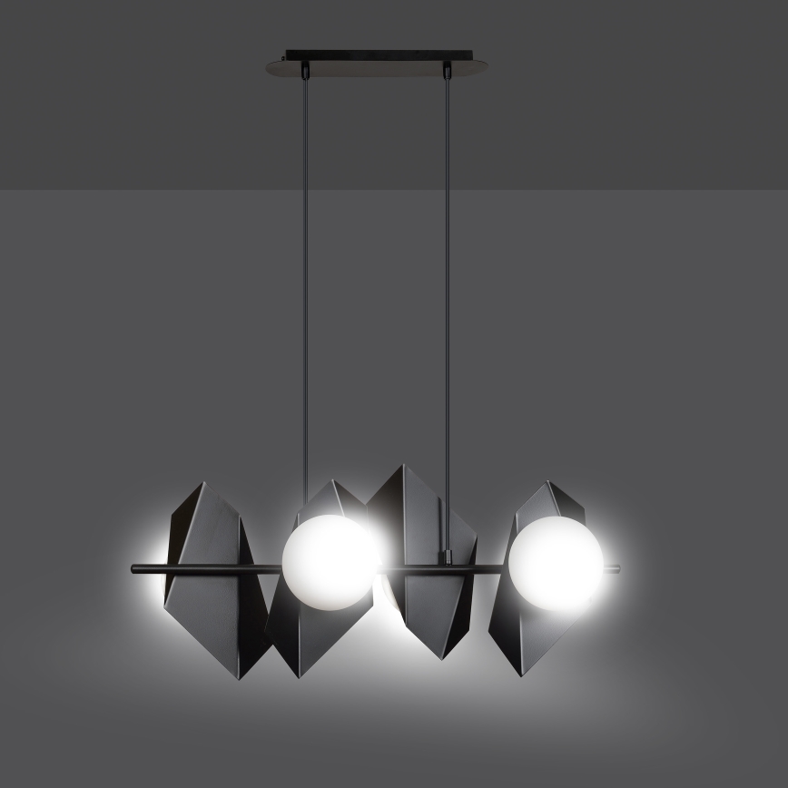 Luster na lanku DRIFTON 4xE14/10W/230V čierna