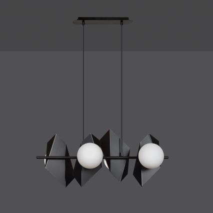 Luster na lanku DRIFTON 4xE14/10W/230V čierna