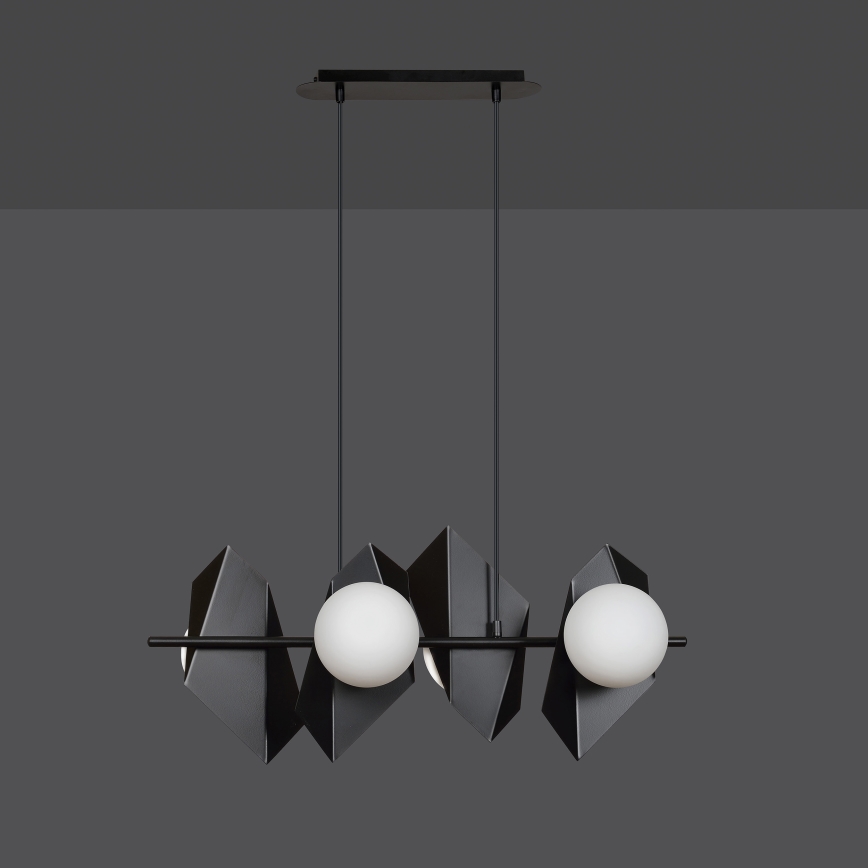 Luster na lanku DRIFTON 4xE14/10W/230V čierna