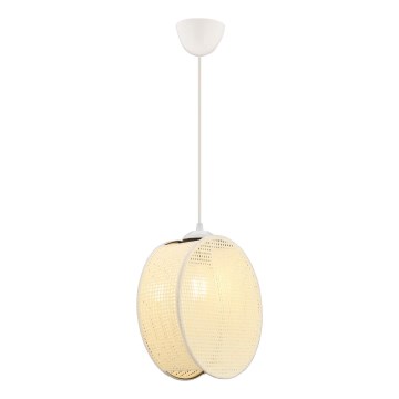 Luster na lanku DRUM 1xE27/60W/230V krémový