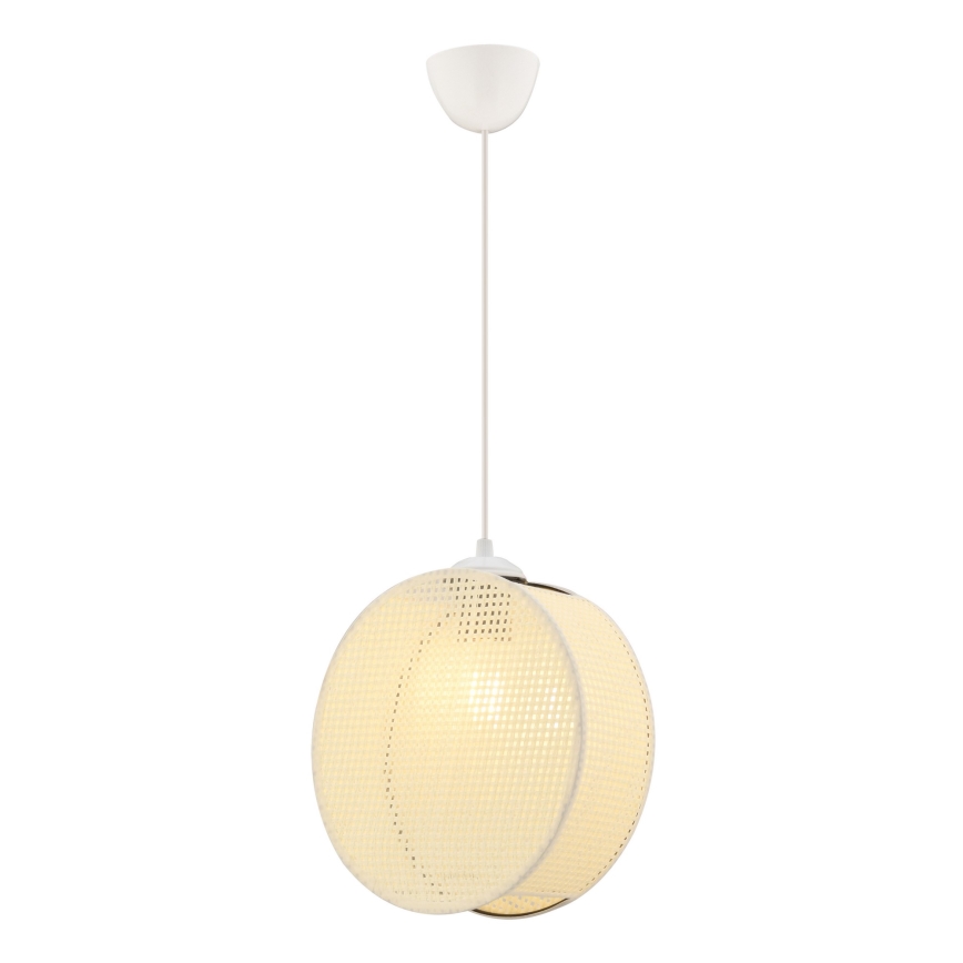 Luster na lanku DRUM 1xE27/60W/230V krémový