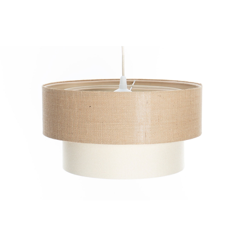 Luster na lanku DUO 1xE27/60W/230V priemer 40 cm béžová/krémová
