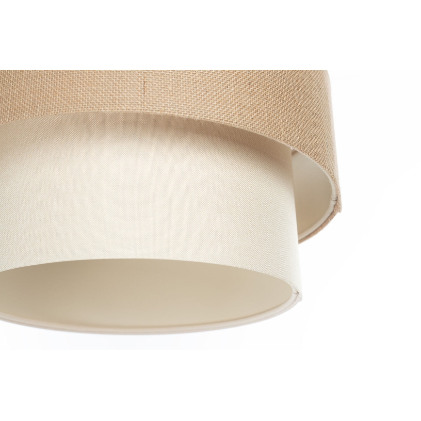 Luster na lanku DUO 1xE27/60W/230V priemer 40 cm béžová/krémová