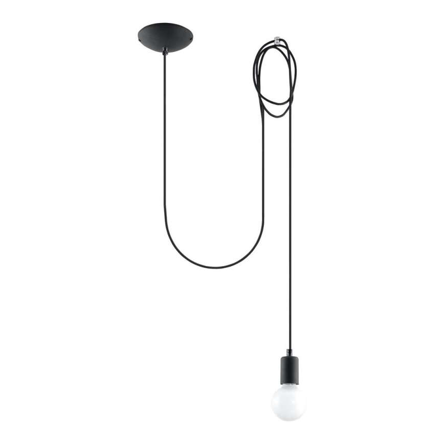 Luster na lanku EDISON 1 1xE27/60W/230V pavúk čierna