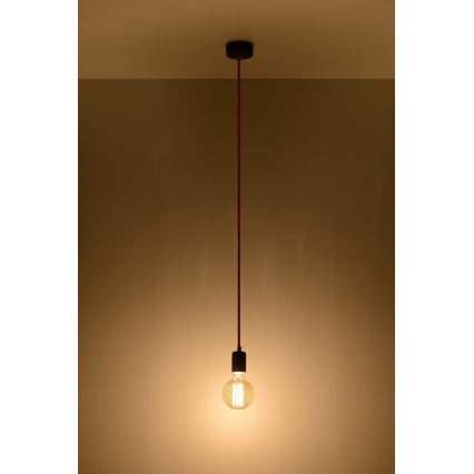 Luster na lanku EDISON 1xE27/60W/230V čierna