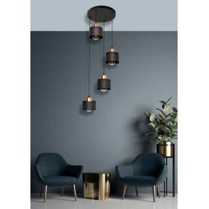 Luster na lanku EDISON 4xE27/15W/230V