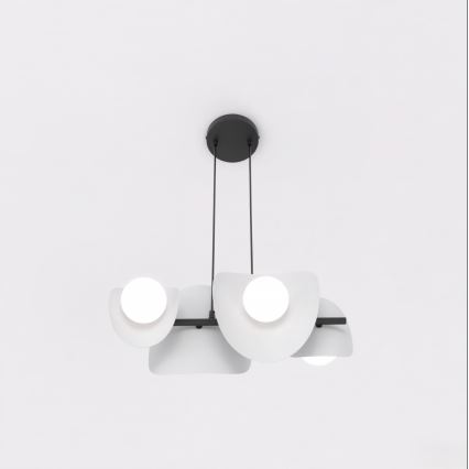 Luster na lanku ELEMENTI 4xG9/8W/230V sivá