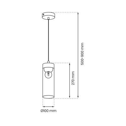 Luster na lanku ELICA 1xE27/60W/230V