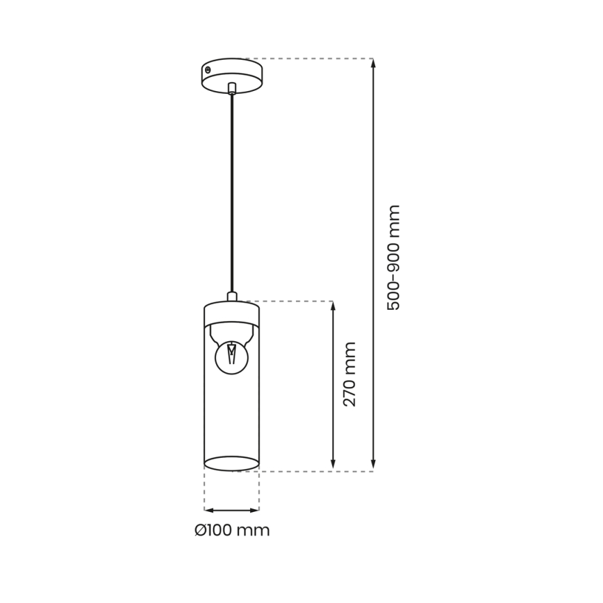 Luster na lanku ELICA 1xE27/60W/230V
