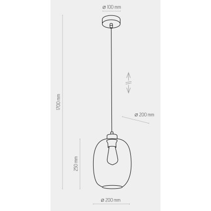 Luster na lanku ELIO 1xE27/60W/230V ružová