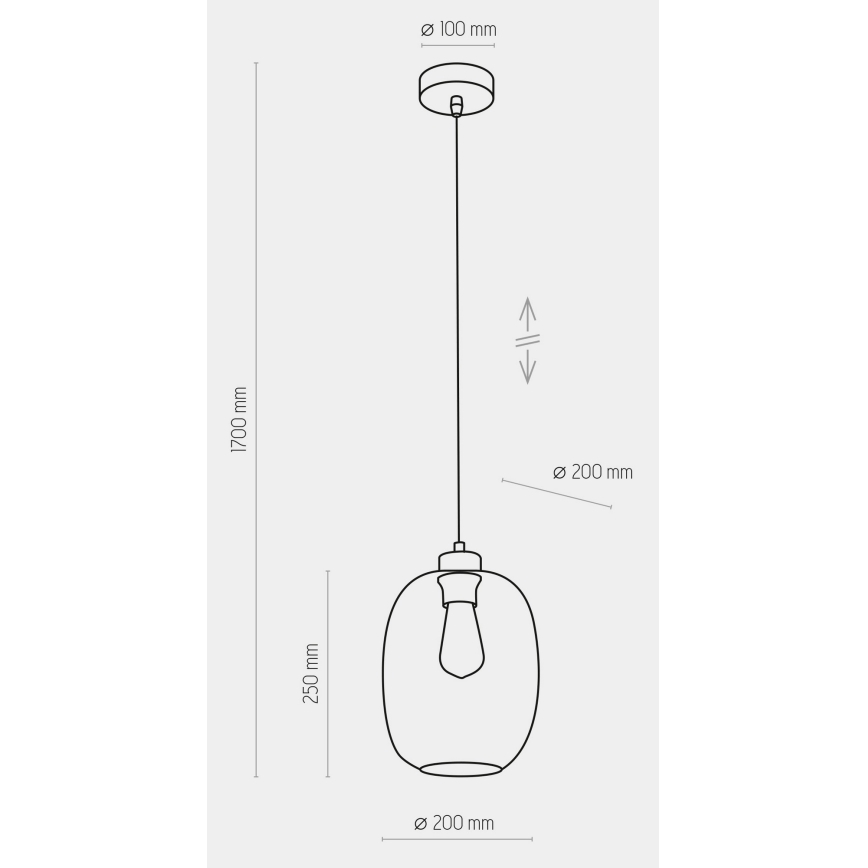 Luster na lanku ELIO 1xE27/60W/230V ružová