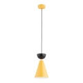 Luster na lanku ENTORI 1xE27/15W/230V žltá/čierna