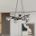 Luster na lanku ESSA 8xE14/10W/230V čierna/dymová