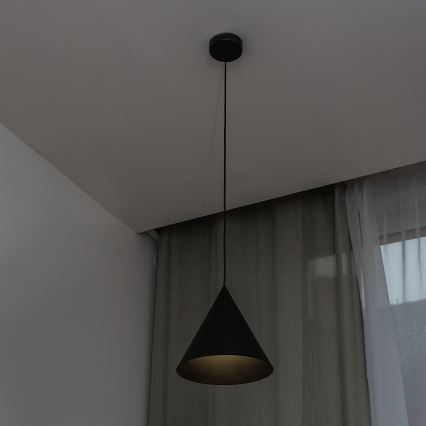 Luster na lanku ETNA II 1xE27/15W/230V pr. 25 cm čierny