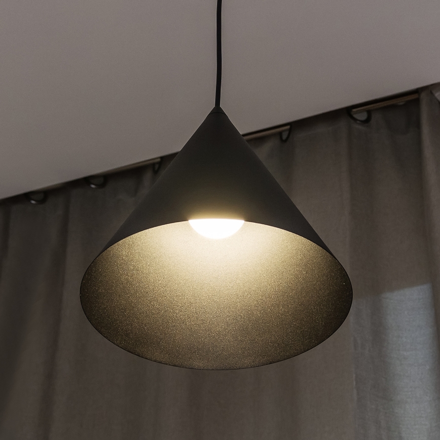 Luster na lanku ETNA II 1xE27/15W/230V pr. 25 cm čierny