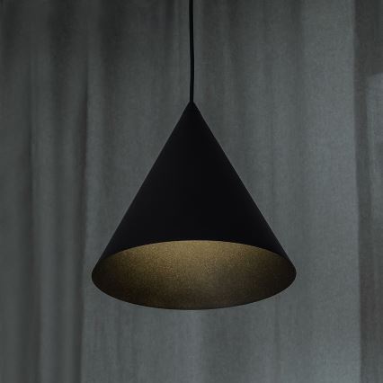 Luster na lanku ETNA II 1xE27/15W/230V pr. 25 cm čierny