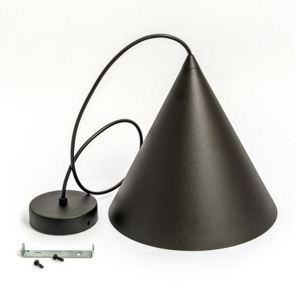 Luster na lanku ETNA II 1xE27/15W/230V pr. 25 cm čierny