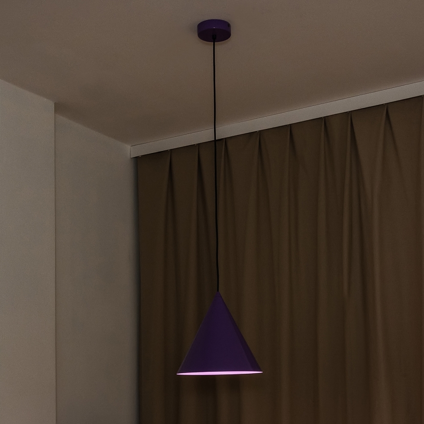 Luster na lanku ETNA II 1xE27/15W/230V pr. 25 cm fialový
