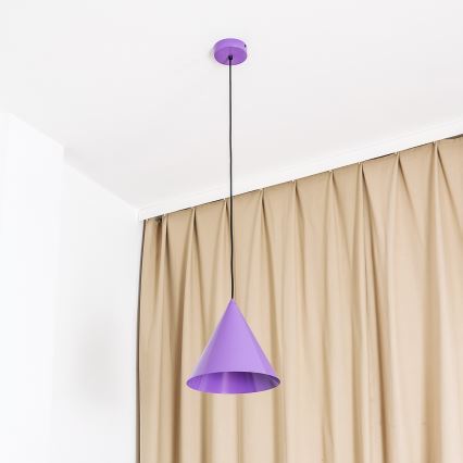 Luster na lanku ETNA II 1xE27/15W/230V pr. 25 cm fialový