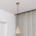 Luster na lanku ETNA II 1xE27/15W/230V priem. 25 cm béžový