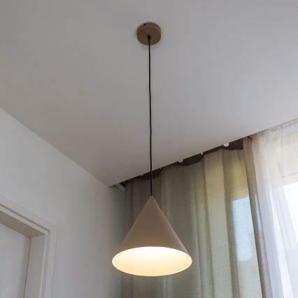 Luster na lanku ETNA II 1xE27/15W/230V priem. 25 cm béžový