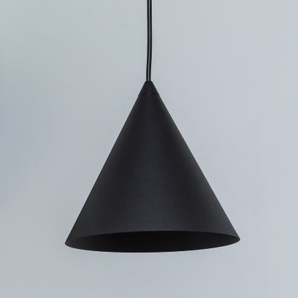 Luster na lanku ETNA II 1xE27/15W/230V, priemer 18,5 cm, čierny