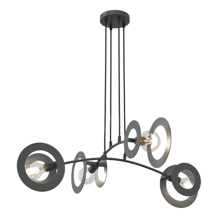 Luster na lanku EUFORIA 4xE27/15W/230V čierna