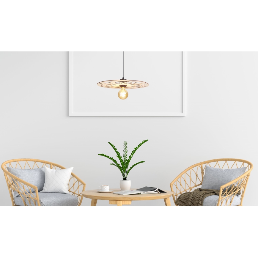 Luster na lanku FALCO 1xE27/60W/230V pr. 40 cm béžová