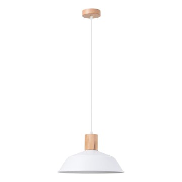 Luster na lanku FANO 1xE27/15W/230V pr. 34 cm biela