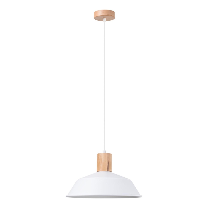 Luster na lanku FANO 1xE27/15W/230V pr. 34 cm biela