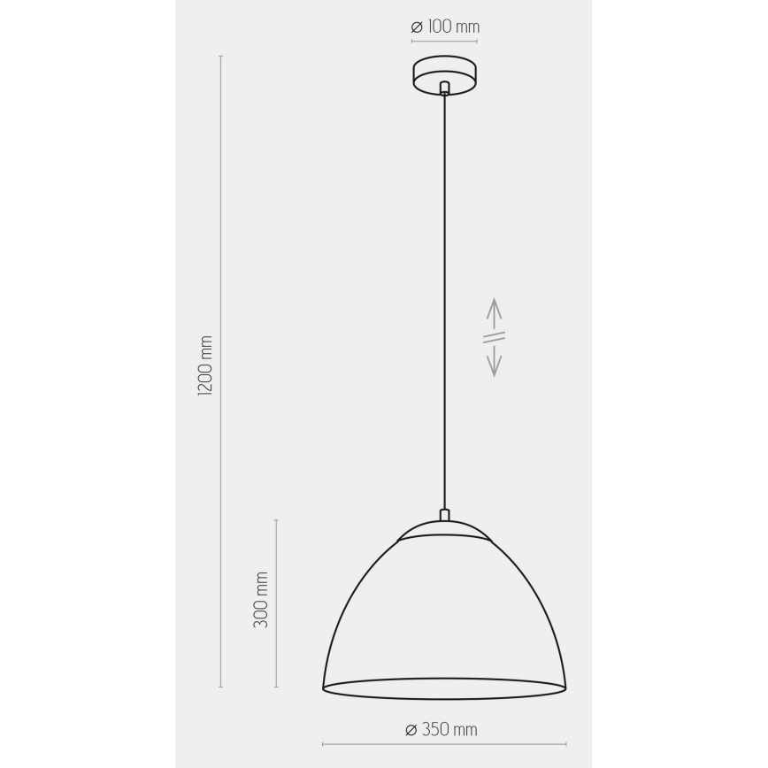 Luster na lanku FARO 1xE27/60W/230V šedá