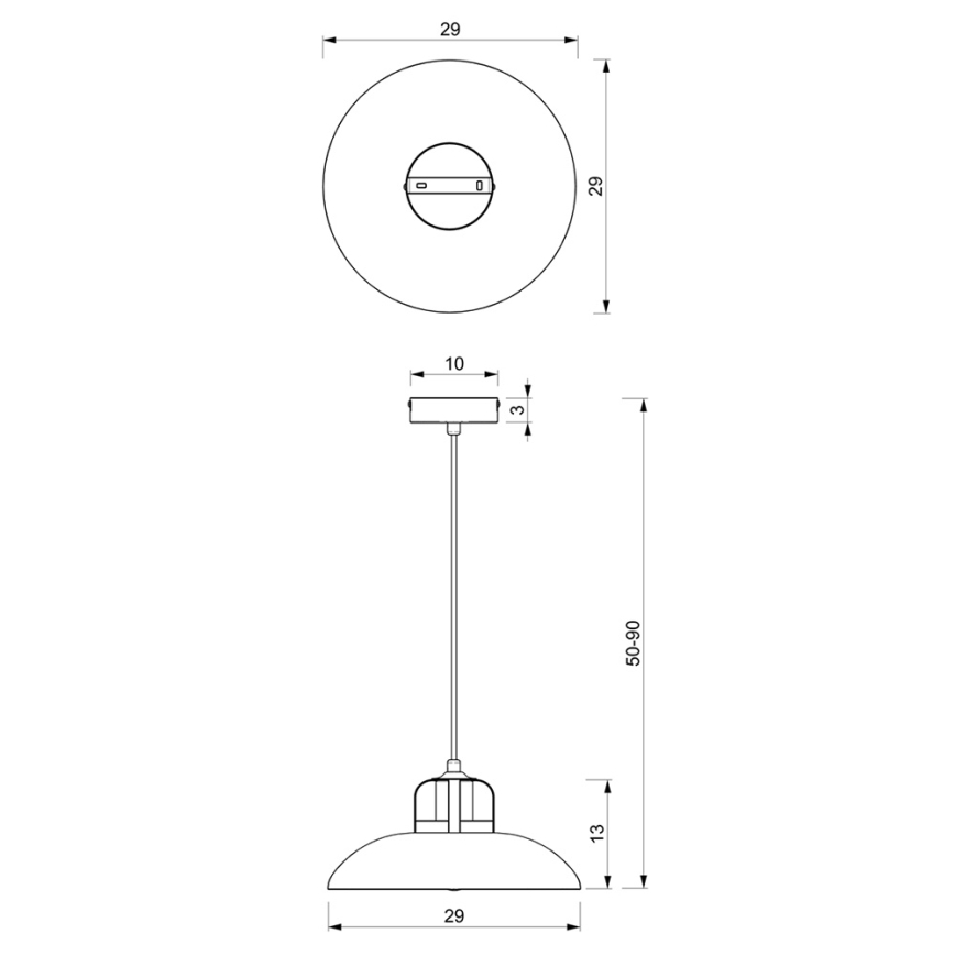 Luster na lanku FELIX 1xE27/60W/230V biela