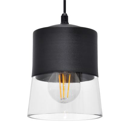 Luster na lanku FERGIE 1xE27/15W/230V čierna