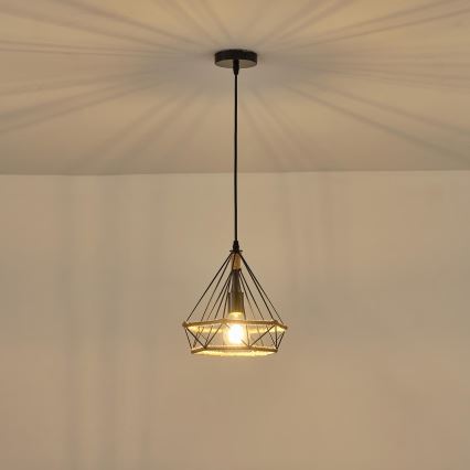 Luster na lanku FLARE 1xE27/15W/230V pr. 25 cm béžová