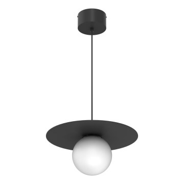 Luster na lanku FLAT 1xE27/15W/230V čierny